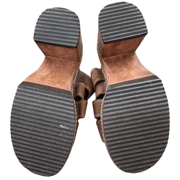 Y2K Bongo Brown Leather Chunky Heels - Picture 5 of 7